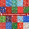 20 Pieces Christmas Fabric Fat Quarters Christmas Fabric Bundles Precut Fabric Squares Christmas Tree Snowflake Printed Fabric Scraps for Dress Apron DIY Crafts (Vivid Pattern, 10 x 10 Inch)